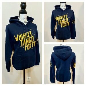 Grunt Style Whiskey Tango Foxtrot Graphic Hoodie Patriotic Sweatshirt Small